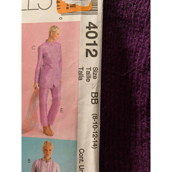 McCalls Sewing pattern4012 top pants in 2 lengths sewing pattern - Picture 2 of 6